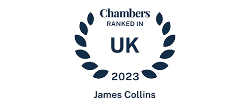 Chambers UK 2023 - James Collins - Ranked in Chambers UK 2023 - James Collins - Ranked in